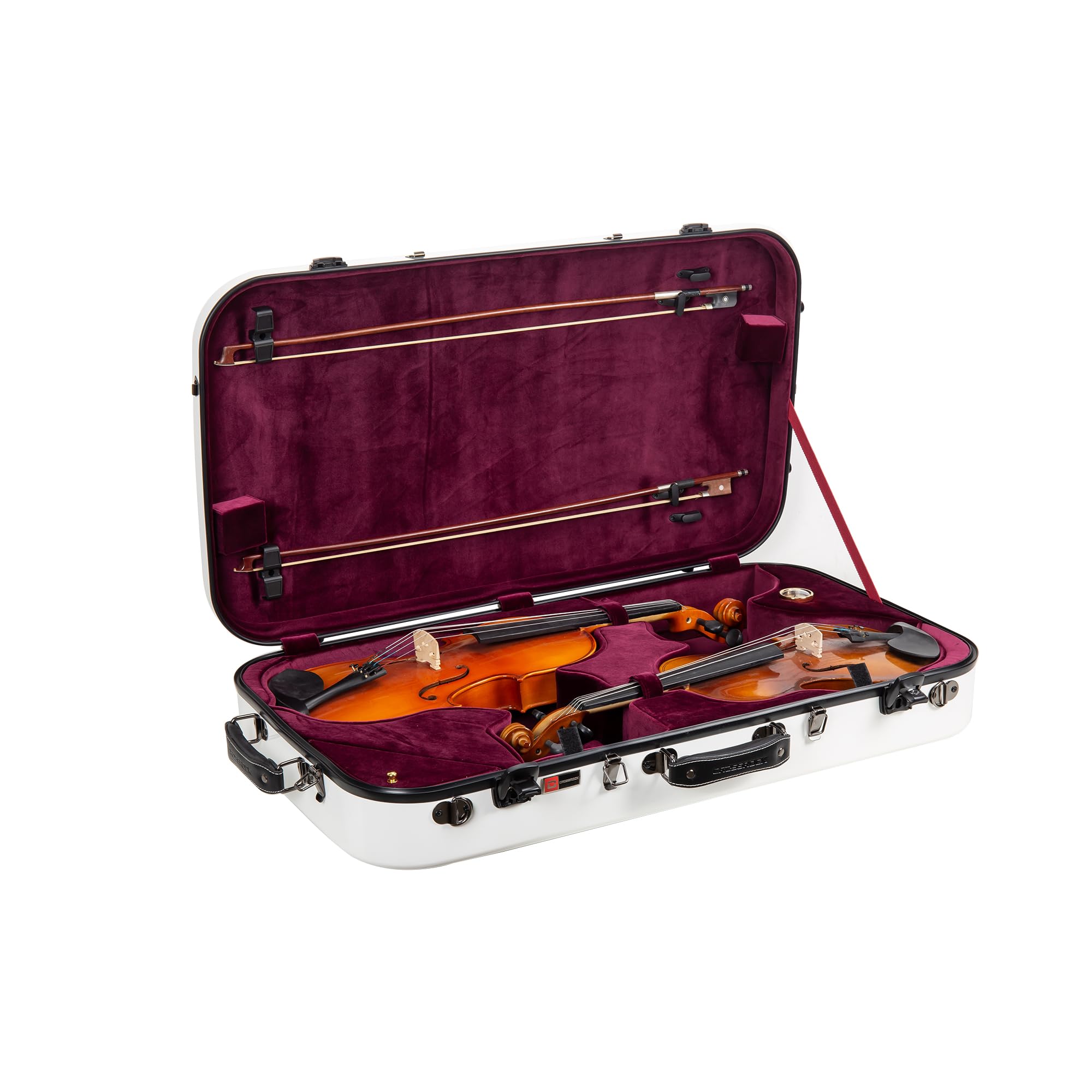 Amazon.com: Crossrock Fiberglass Double Violin & Viola Case
